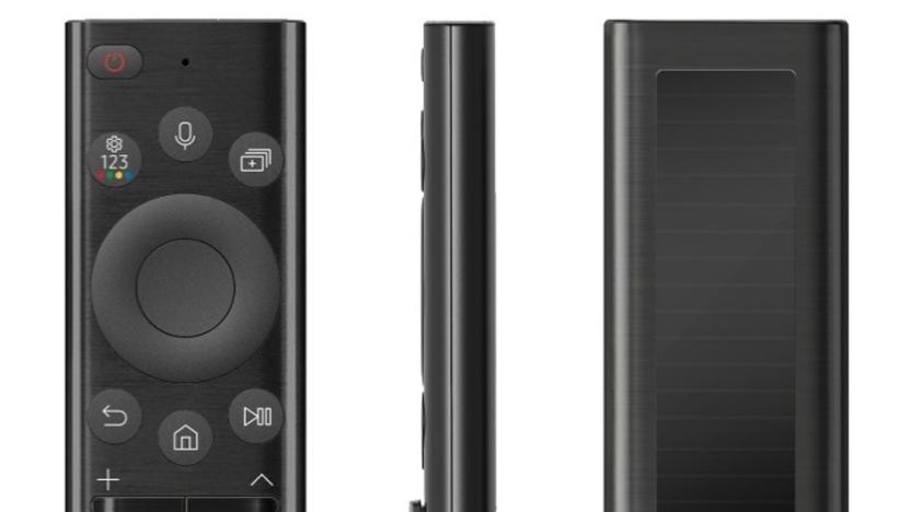 Front, side and rear views of Samsung's 2022 Eco Remote.