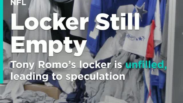 Tony Romo's locker remains unfilled, leading to not-at-all absurd speculation