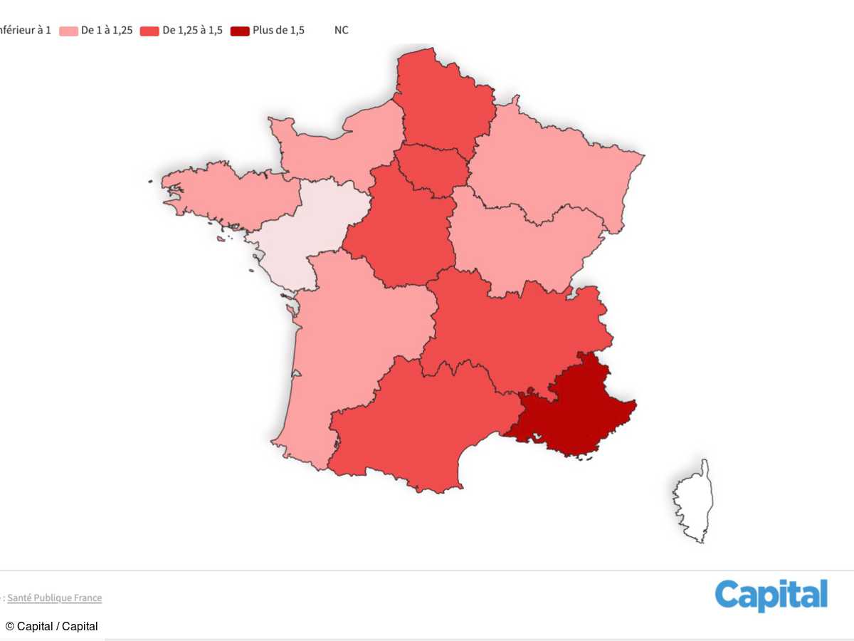 Slightly declining, the epidemic’s reproduction rate remains above 1 in France