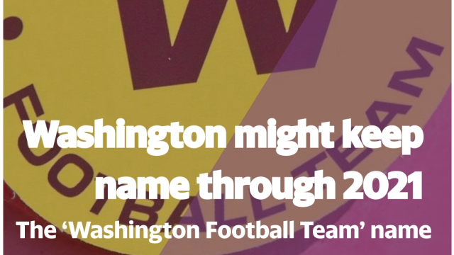 Washington Football Team likely won't have a new name next season