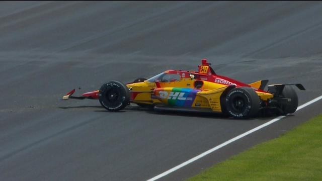 Grosjean wrecks on Lap 149 of Indy 500