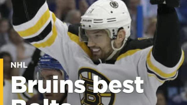 Nash, Bergeron score twice, Bruins beat Lightning in Game 1