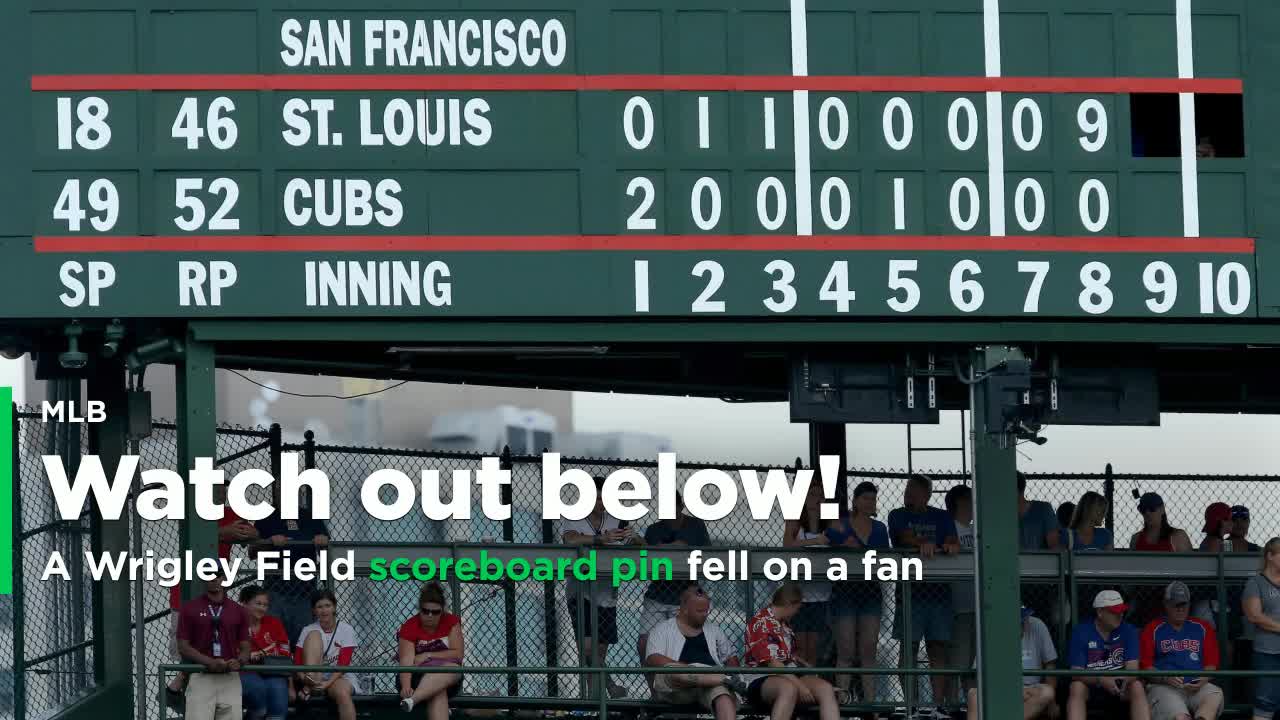 Wrigley Field's historic scoreboard has seen it all