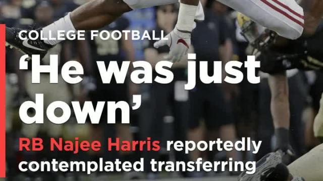 Najee Harris reportedly contemplated transferring from Alabama after 2017