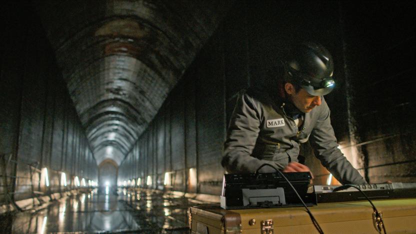 Watch the Sound TV show advertised with this image of Mark Ronson making music in a tunnel.