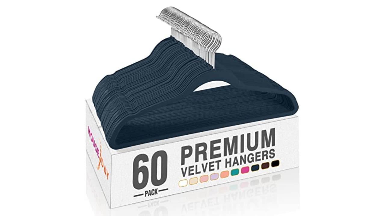 MIZGI Premium Kids Velvet Hangers (Pack of 50) 14 Wide with