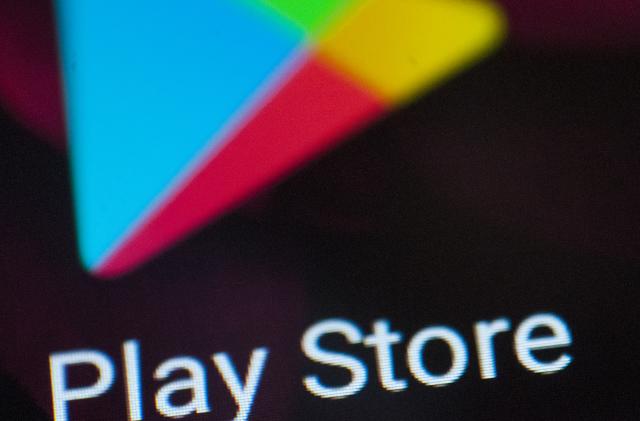 A Google Play Store logo is seen on an Android portable device on February 5, 2018. (Photo by Jaap Arriens/NurPhoto via Getty Images)