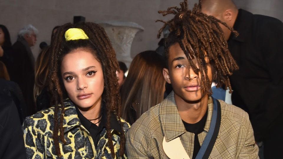 Jaden Smith and Sasha Lane's High Ponytails Front Row at Louis Vuitton's  Fall 2017 Show