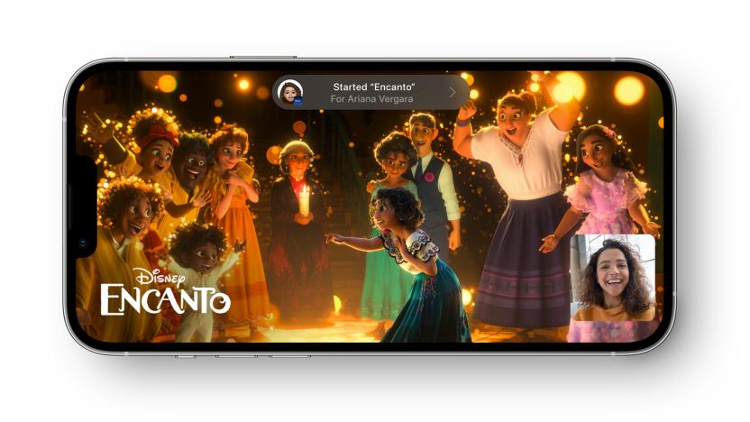 Disney+ SharePlay on iPhone streaming 'Encanto'