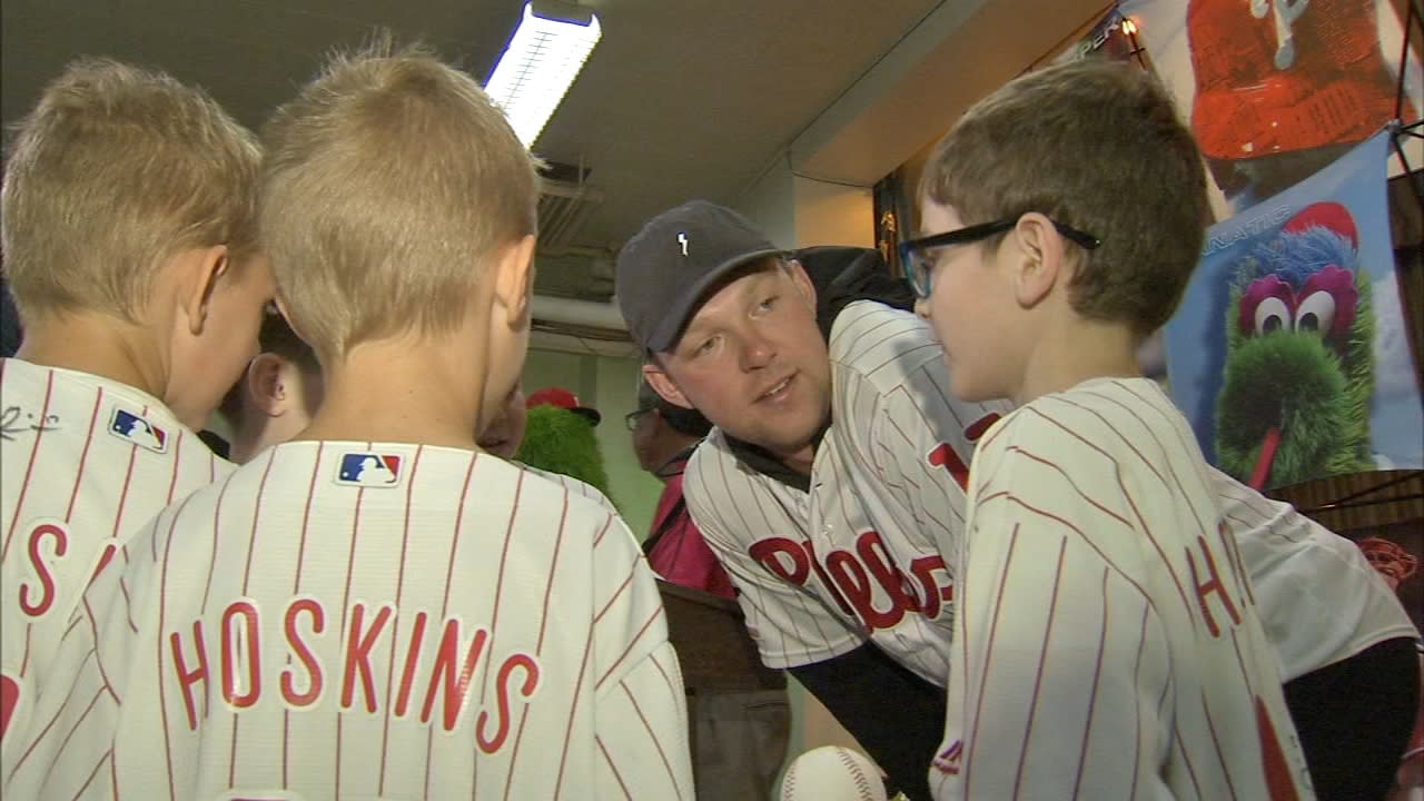 Philadelphia Phillies first baseman Rhys Hoskins surprises Philly