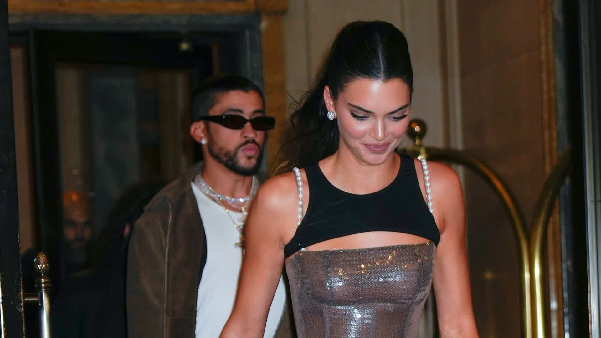 Kendall Jenner and Bad Bunny Wear Matching Snakeskin Boots