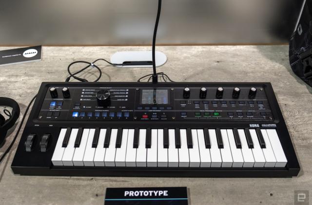 A prototype Korg MicroKorg 2 at NAMM 2024.