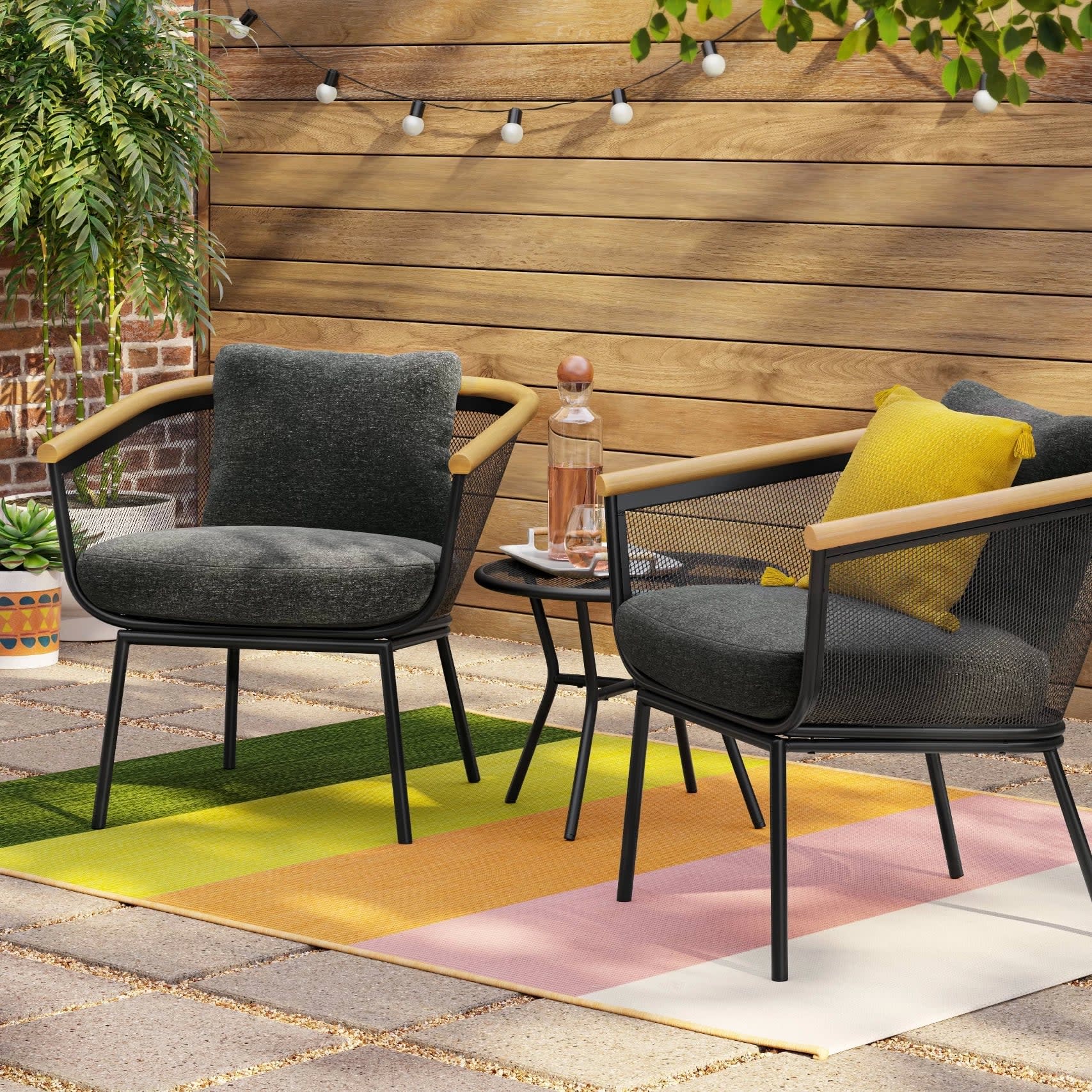 latigo rattan patio chat set