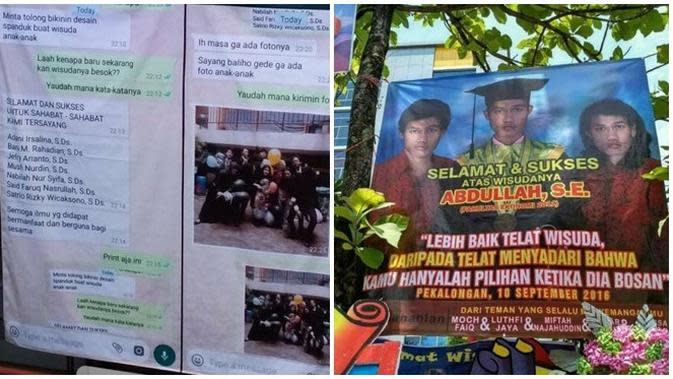 6 Spanduk Lucu Ucapan Wisuda Ini Nyeleneh Bikin Geleng Kepala