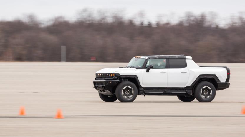 The GMC HUMMER EV arrived at GM's Milford Proving Grounds to continue validation tests and will head to northern Michigan to run through the team's grueling winter testing process.  (Photo by Jeffrey Sauger for General Motors)