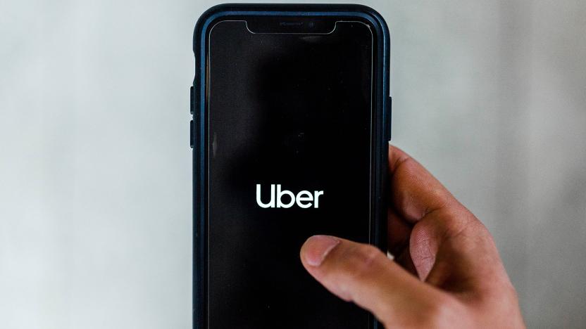 Uber app on iPhone