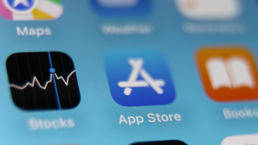 App Store icon displayed on a phone screen is seen in this illustration photo taken in Krakow, Poland on January 29, 2023. (Photo by Jakub Porzycki/NurPhoto via Getty Images)