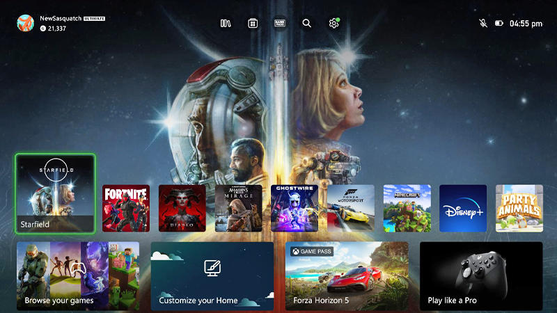 Xbox interface update July 2023