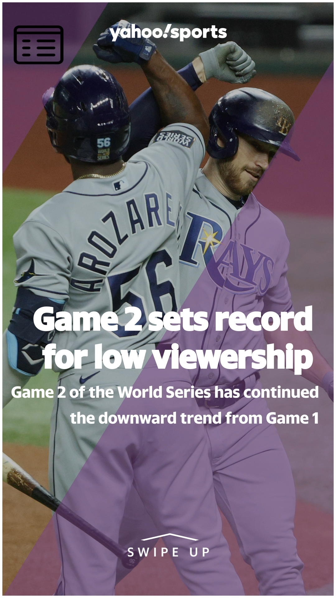 For second game in a row, Dodgers-Rays World Series sets all-time record  for low viewership