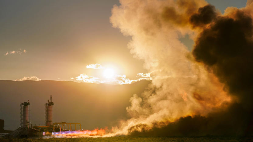 Blue Origin BE-4 engine firing test