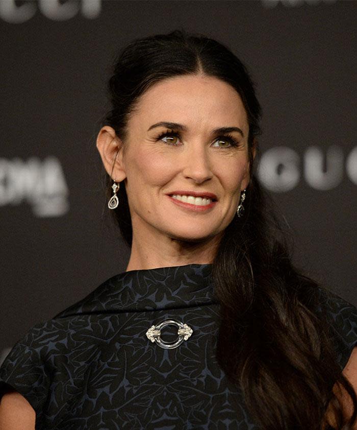 Demi Moore rocks grey hair