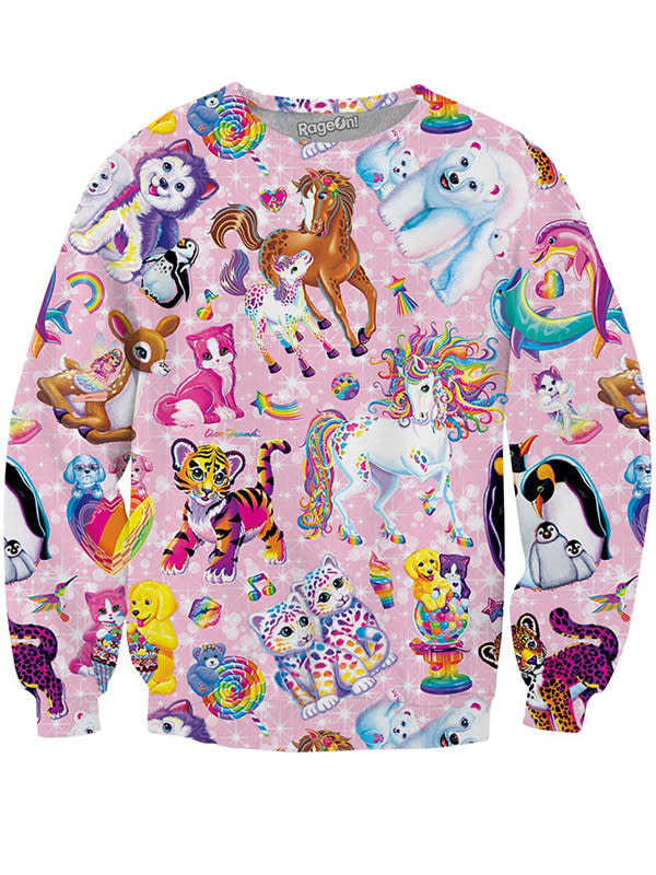 lisa frank university sweatshirt