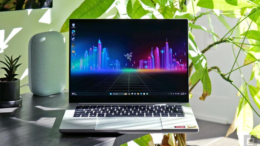 The 2024 Razer Blade 14 in Mercury silver.