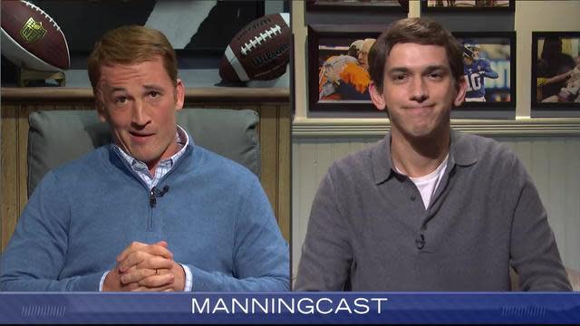 NFL on Nickelodeon featured an adorable ManningCast parody