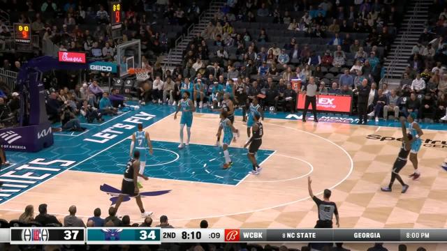 John Wall with a deep 3 vs the Charlotte Hornets