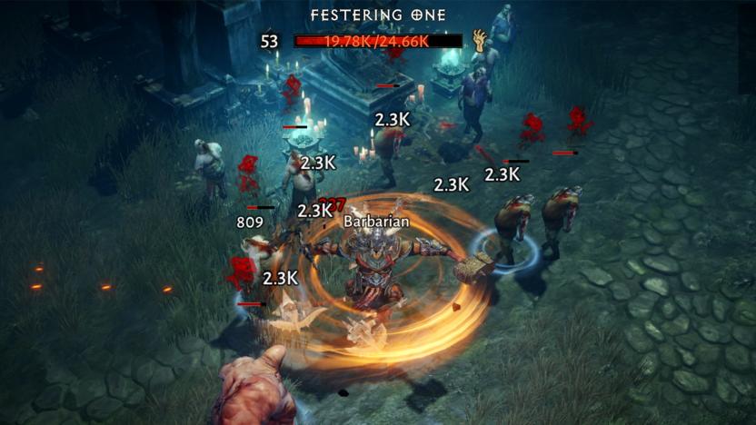 Barbarian whirlwind attack in 'Diablo Immortal' for PC