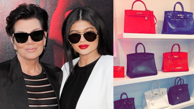 Kylie Jenner Shows Off Mom Kris Jenner's Birkin Bag Collection