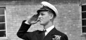 Lieutenant Philip Mountbatten, husband of Princess Elizabeth, resumes his attendance at the Royal Naval Officers' School in 1947. (Getty Images)