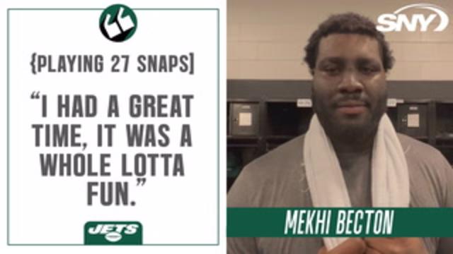 Jets love what they are seeing in Mekhi Becton