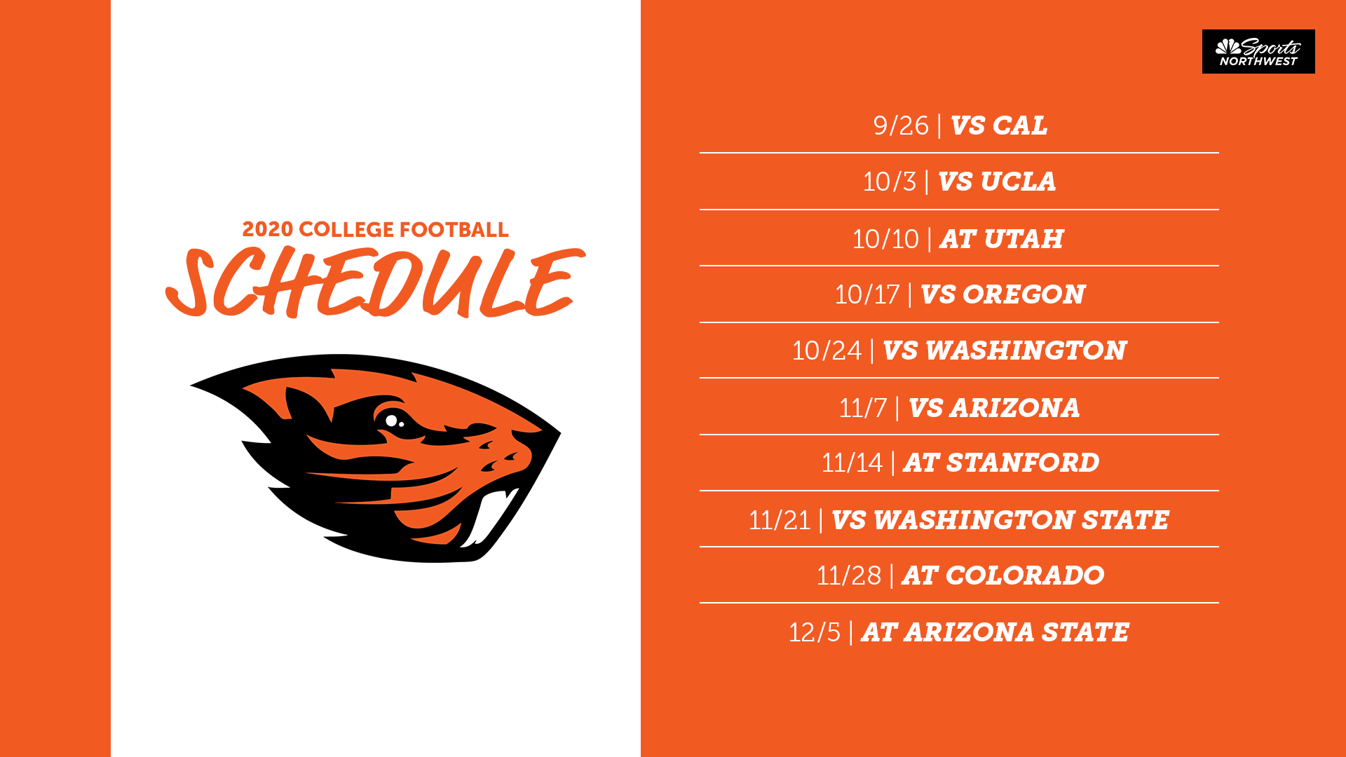 Oregon State Beavers release new 2020 college football ...