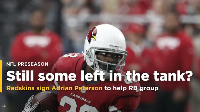 Redskins sign Adrian Peterson to one-year deal to help injury-depleted RB group