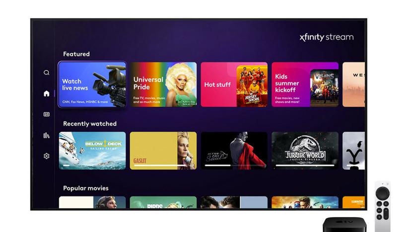 Image of Comcast Xfinity Stream with an Apple TV