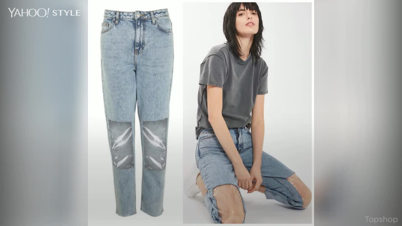 Topshop back with more plastic jeans