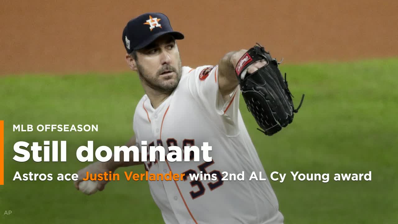 Astros' Verlander wins AL Cy Young Award for third time