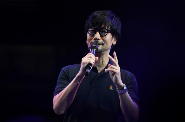 Japanese video game designer, writer, director and producer Hideo Kojima speaks on stage to present his new video game "Death Stranding" during the Tokyo Game Show in Makuhari, Chiba Prefecture on September 12, 2019. (Photo by CHARLY TRIBALLEAU / AFP)        (Photo credit should read CHARLY TRIBALLEAU/AFP via Getty Images)