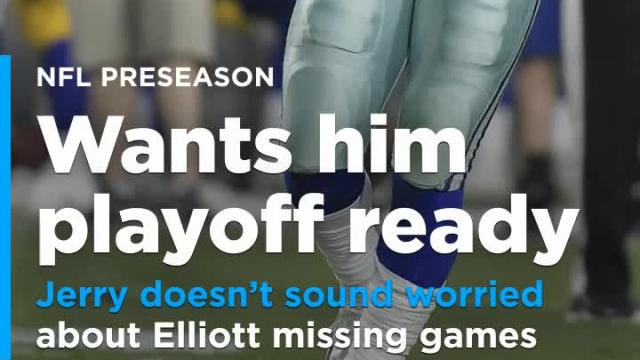 Cowboys owner Jerry Jones doesn't seem worried about Ezekiel Elliott's holdout entering the regular season