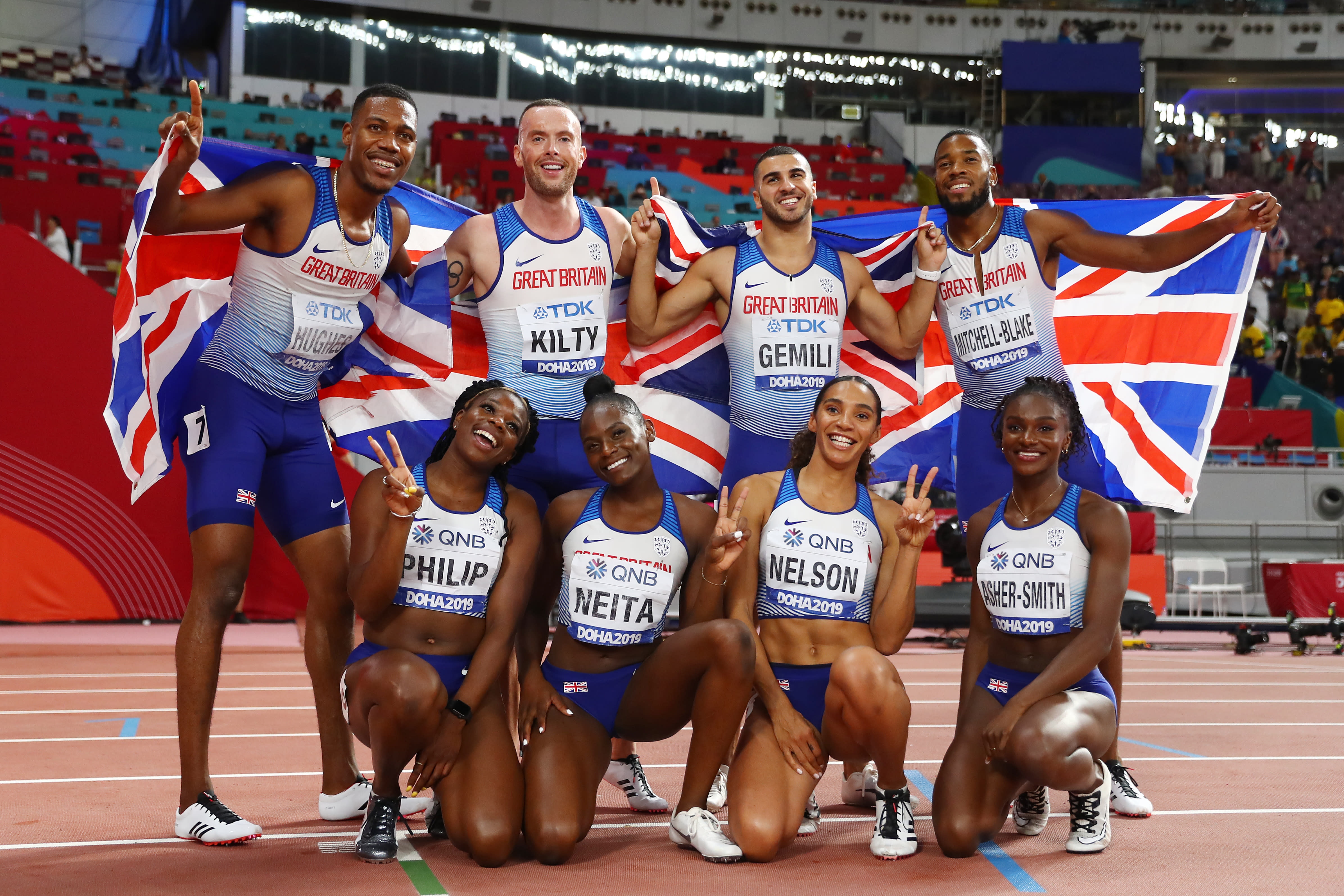 Great Britain women take silver in the 4X100m relay at World Athletics