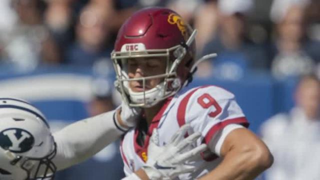 Slovis' third INT seals BYU upset over No. 24 USC