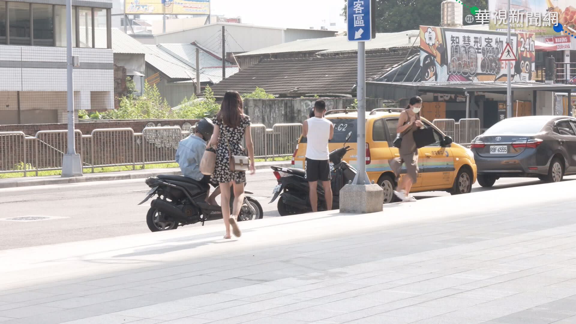 台中車站接送分流沒標示乘客霧煞煞