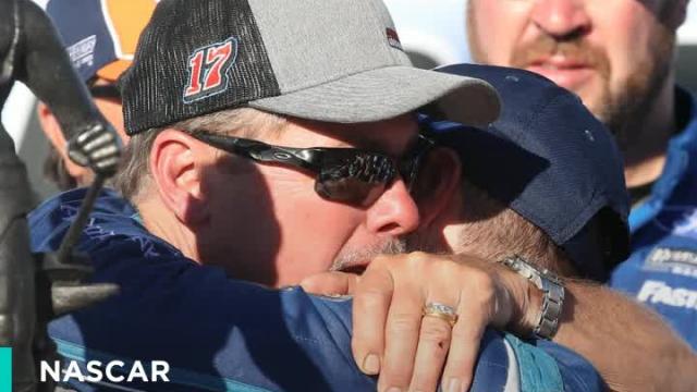 Ricky Stenhouse's dad tried to celebrate his son's win, ended up in custody