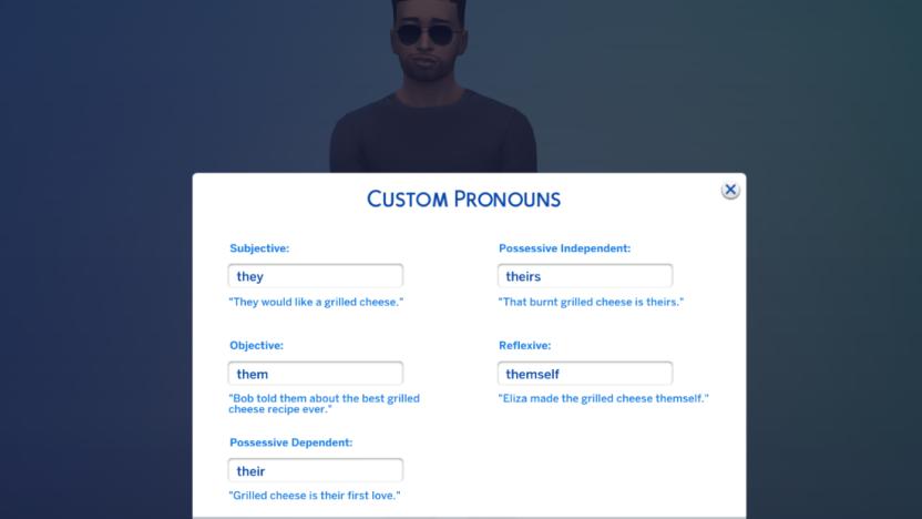 Custom Pronouns in The Sims 4