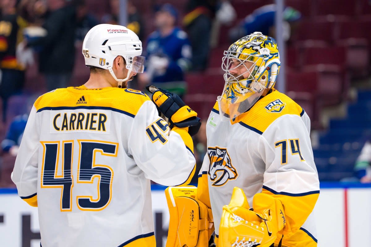 Nobody May Be More Excited About Predators' Offseason Additions Than Saros & Carrier