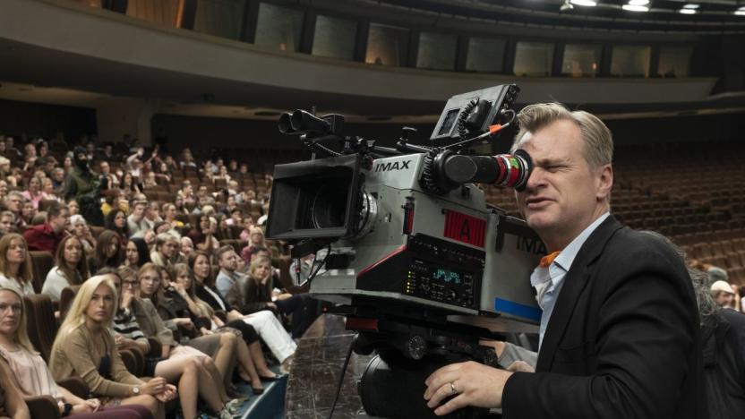 Director/writer/producer Christopher Nolan on the set of Warner Bros. Pictures’ "Tenet"