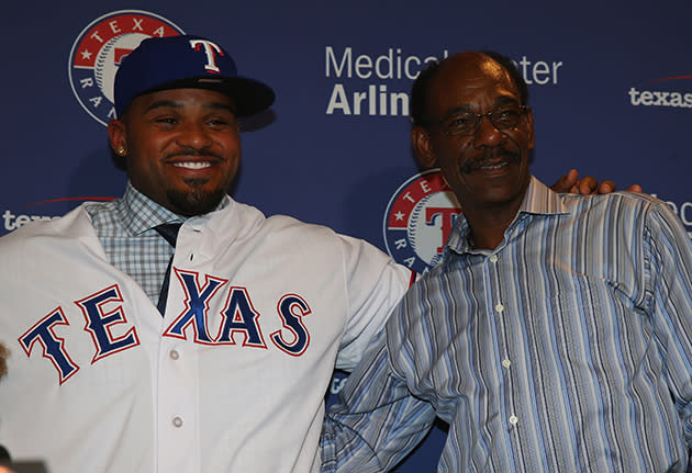 Prince Fielder introduced in Texas 