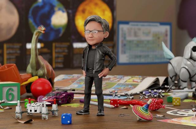 NVIDIA Omniverse Avatar toy version of Jensen Huang