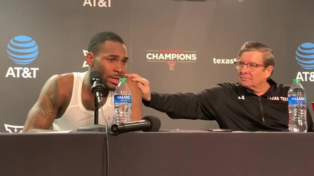 Texas Tech’s De’Vion Harmon gets emotional when asked about second-half rally, win over No. 13 Iowa State